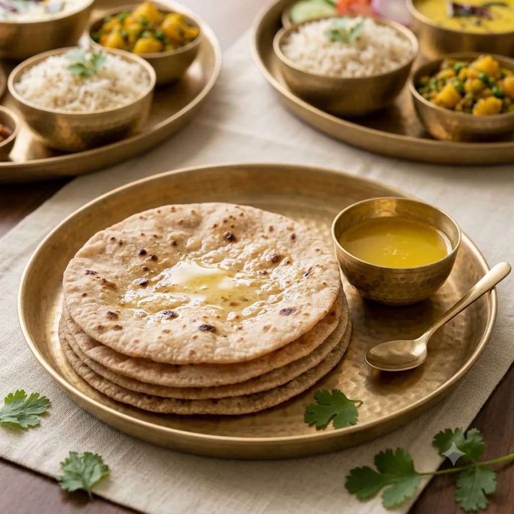 Tawa Roti in the Rasoi Tiffin from Laxman Bikaner, Ballabgarh