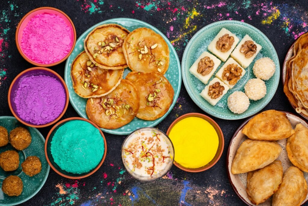 Traditional Indian Holi festival food